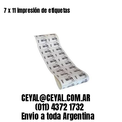 7 x 11 impresión de etiquetas