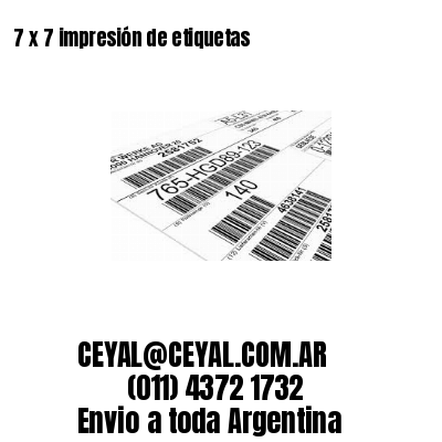7 x 7 impresión de etiquetas