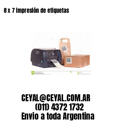 8 x 7 impresión de etiquetas