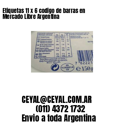 Etiquetas 11 x 6 codigo de barras en Mercado Libre Argentina