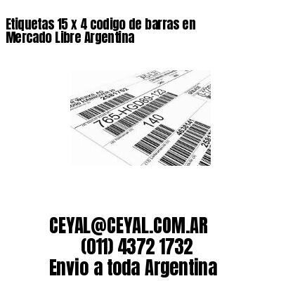Etiquetas 15 x 4 codigo de barras en Mercado Libre Argentina