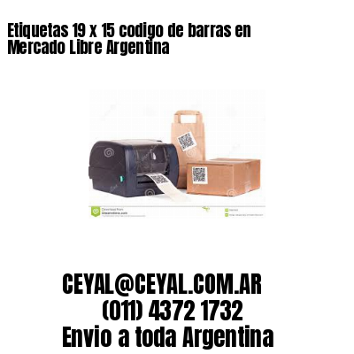 Etiquetas 19 x 15 codigo de barras en Mercado Libre Argentina