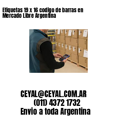 Etiquetas 19 x 16 codigo de barras en Mercado Libre Argentina