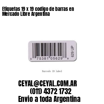 Etiquetas 19 x 19 codigo de barras en Mercado Libre Argentina