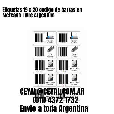 Etiquetas 19 x 20 codigo de barras en Mercado Libre Argentina