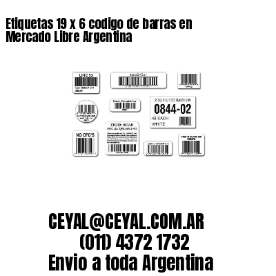 Etiquetas 19 x 6 codigo de barras en Mercado Libre Argentina