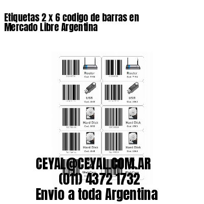 Etiquetas 2 x 6 codigo de barras en Mercado Libre Argentina