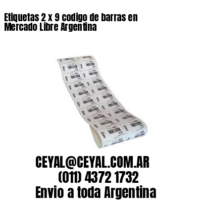 Etiquetas 2 x 9 codigo de barras en Mercado Libre Argentina