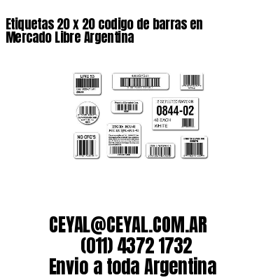 Etiquetas 20 x 20 codigo de barras en Mercado Libre Argentina