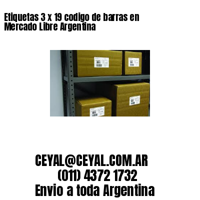 Etiquetas 3 x 19 codigo de barras en Mercado Libre Argentina