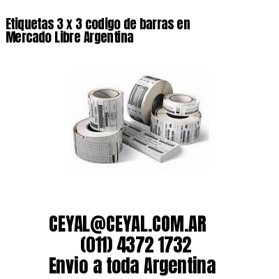 Etiquetas 3 x 3 codigo de barras en Mercado Libre Argentina
