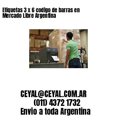 Etiquetas 3 x 6 codigo de barras en Mercado Libre Argentina