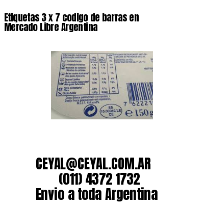 Etiquetas 3 x 7 codigo de barras en Mercado Libre Argentina