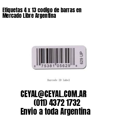 Etiquetas 4 x 13 codigo de barras en Mercado Libre Argentina
