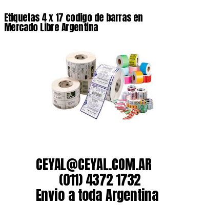 Etiquetas 4 x 17 codigo de barras en Mercado Libre Argentina