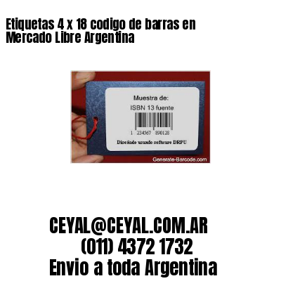 Etiquetas 4 x 18 codigo de barras en Mercado Libre Argentina