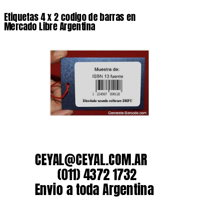 Etiquetas 4 x 2 codigo de barras en Mercado Libre Argentina