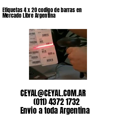 Etiquetas 4 x 20 codigo de barras en Mercado Libre Argentina