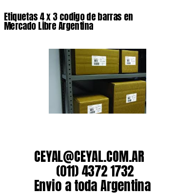 Etiquetas 4 x 3 codigo de barras en Mercado Libre Argentina