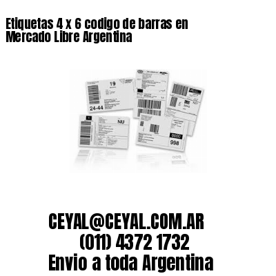 Etiquetas 4 x 6 codigo de barras en Mercado Libre Argentina