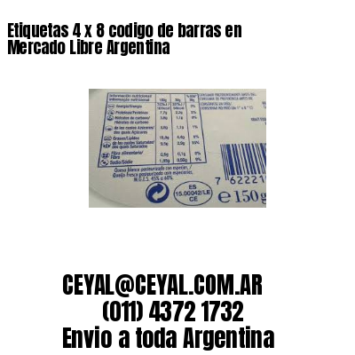 Etiquetas 4 x 8 codigo de barras en Mercado Libre Argentina