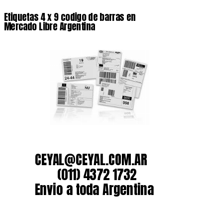 Etiquetas 4 x 9 codigo de barras en Mercado Libre Argentina