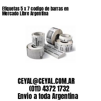 Etiquetas 5 x 7 codigo de barras en Mercado Libre Argentina
