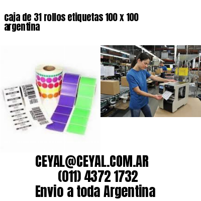 caja de 31 rollos etiquetas 100 x 100 argentina