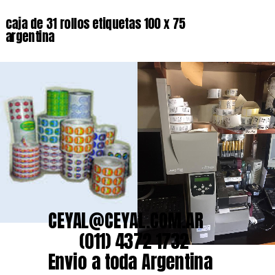 caja de 31 rollos etiquetas 100 x 75 argentina