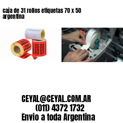 caja de 31 rollos etiquetas 70 x 50 argentina