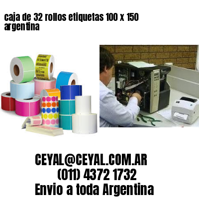 caja de 32 rollos etiquetas 100 x 150 argentina