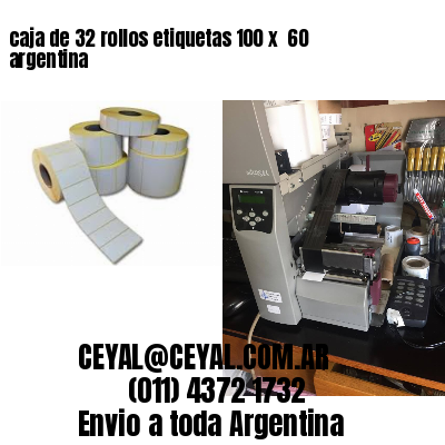 caja de 32 rollos etiquetas 100 x  60 argentina