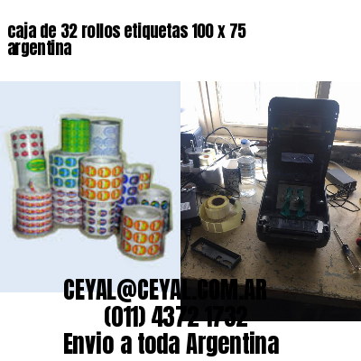 caja de 32 rollos etiquetas 100 x 75 argentina