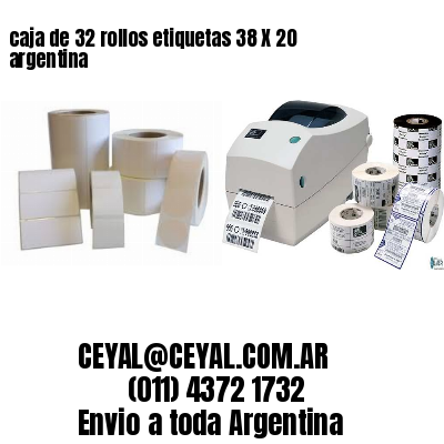 caja de 32 rollos etiquetas 38 X 20 argentina