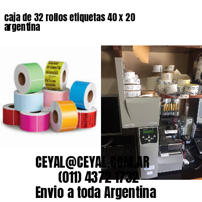 caja de 32 rollos etiquetas 40 x 20 argentina