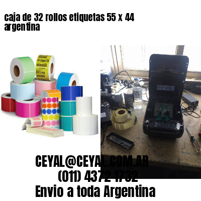 caja de 32 rollos etiquetas 55 x 44 argentina