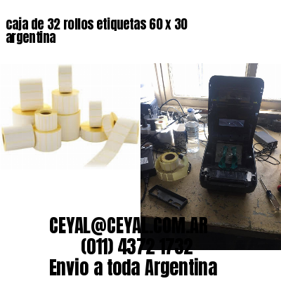 caja de 32 rollos etiquetas 60 x 30 argentina