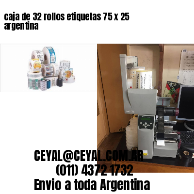 caja de 32 rollos etiquetas 75 x 25 argentina