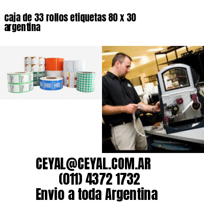 caja de 33 rollos etiquetas 80 x 30 argentina