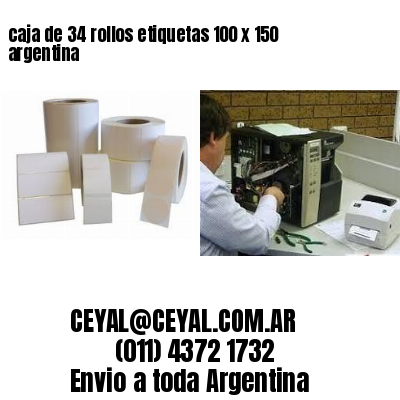 caja de 34 rollos etiquetas 100 x 150 argentina