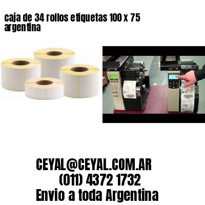 caja de 34 rollos etiquetas 100 x 75 argentina
