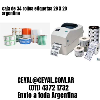 caja de 34 rollos etiquetas 29 X 20 argentina