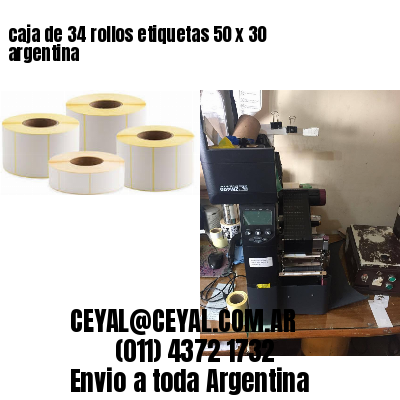 caja de 34 rollos etiquetas 50 x 30 argentina