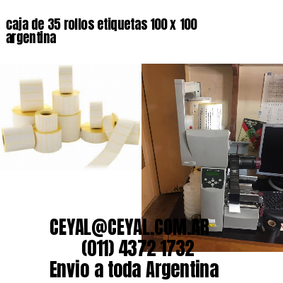 caja de 35 rollos etiquetas 100 x 100 argentina