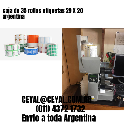 caja de 35 rollos etiquetas 29 X 20 argentina