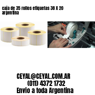 caja de 35 rollos etiquetas 38 X 20 argentina