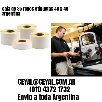 caja de 35 rollos etiquetas 40 x 40 argentina