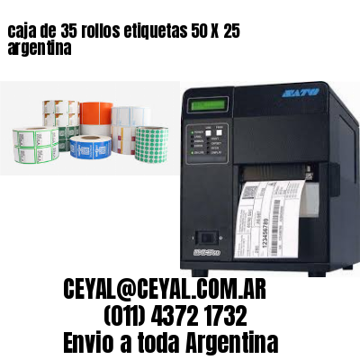 caja de 35 rollos etiquetas 50 X 25 argentina
