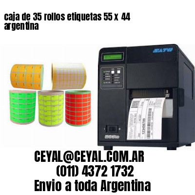 caja de 35 rollos etiquetas 55 x 44 argentina
