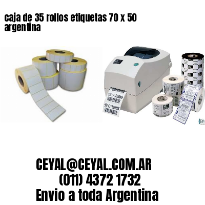 caja de 35 rollos etiquetas 70 x 50 argentina